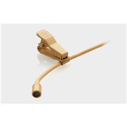 Miniature lapel mic - beige with 4-pin mini-XLR