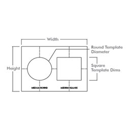 3.5in Router Template Discreet Architectural Series Sonance