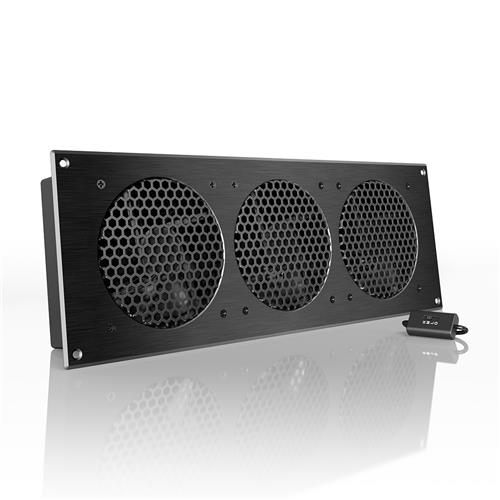 Airplate S9 Cabinet cooler 3 x 120mm fans EXHAUST BLACK Powerpack Included