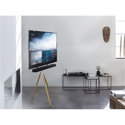 OFA Designer TV Stand Oak and Silver Grey LIGHT