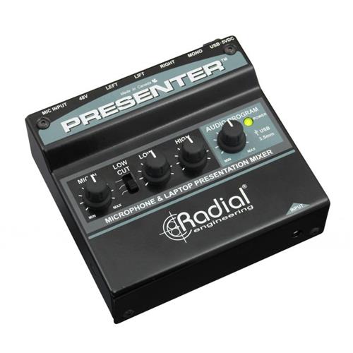 Radial PRESENTER - AV presentation interface w/ USB, 3.5mm, & Mic ins, Stereo balanced outs 