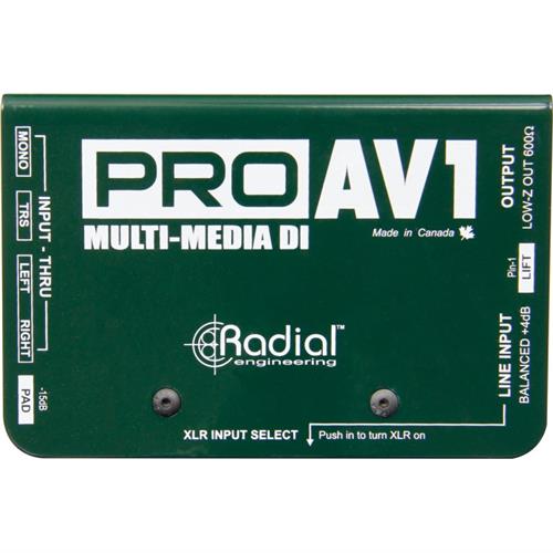 Radial PROAV1 - Passive 1 channel multimedia DI with RCA, 3.5mm, XLR, 1/4