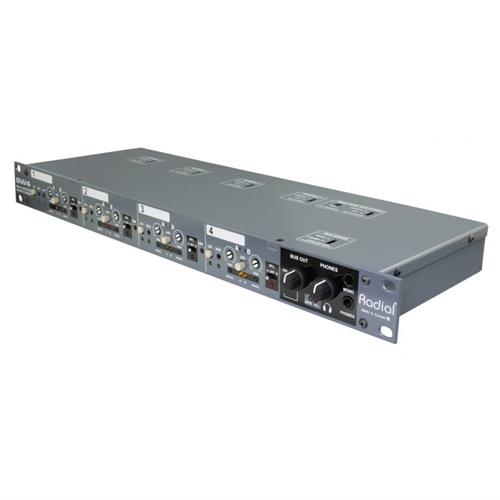 Radial SW4  Balanced stereo 4-Channel AB input switcher with summed outputs and PFL