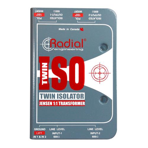Radial TWIN-ISO - Line level isolator, passive 2 ch balanced with high performance transformers 