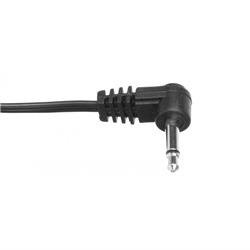 Cioks Type 5 - 3,5mm Jack-plug, tip positive, L-shape, 30cm (black)