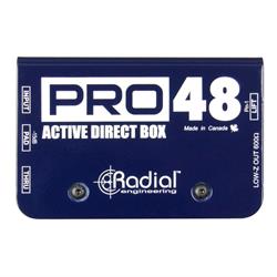 Radial PRO48 -  Active DI, compact design, 48V phantom powered  