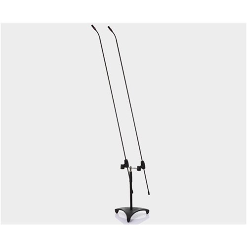 FGM62TDU Dual long goose-neck mic, short stand with JS-22 capsules, condenser 3-pin XLR
